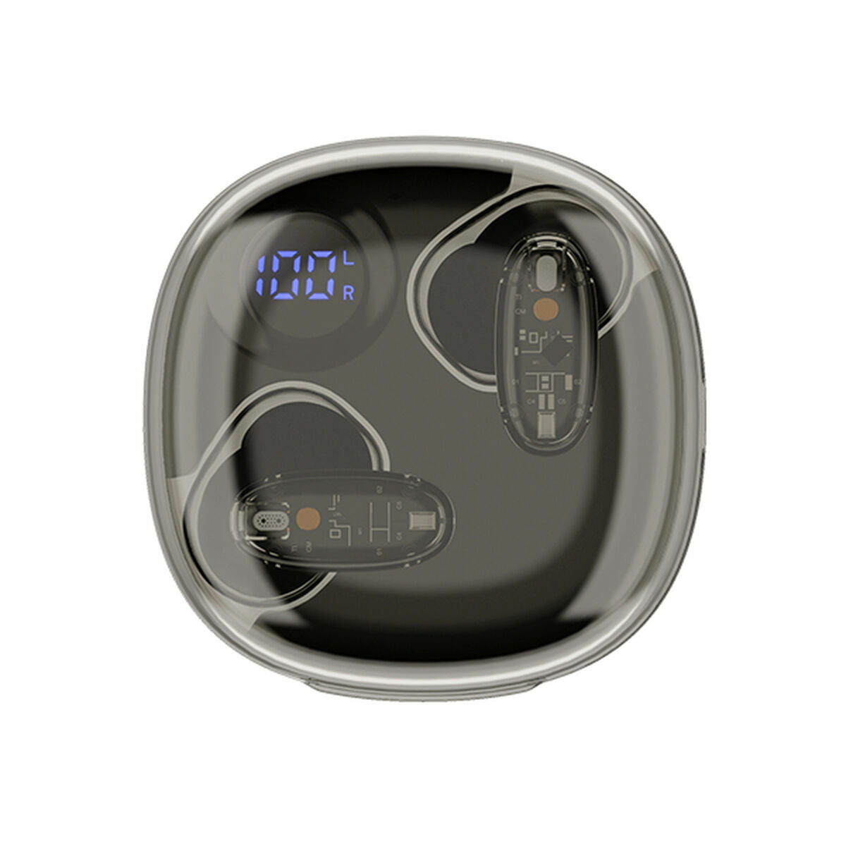 Audífonos Deportivos Mars Gaming MHIB2 - Bluetooth 5.3, Ultra-Ligeros y Ergonómicos - Negro Transparente 