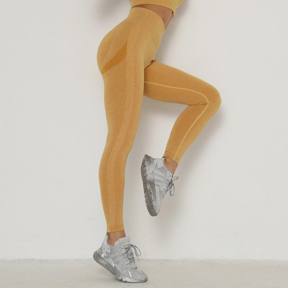 Leggings de cintura alta sin costuras para mujer, leggings deportivos para gimnasio, leggings deportivos para fitness, pantalones de yoga, leggings ajustados para correr