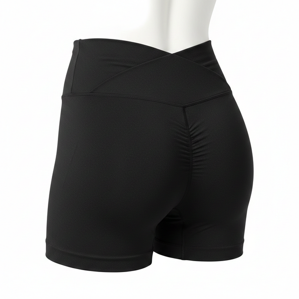 Shorts de Yoga "Scrunch Butt" con Cintura en V - Pantalones Cortos de Fitness Moldeadores y Sin Costuras 