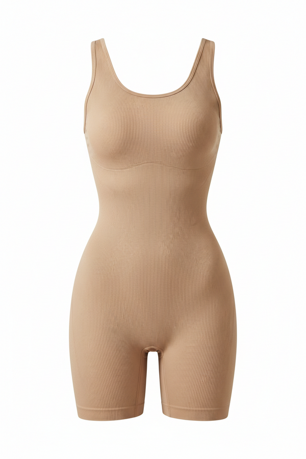 Enterizo Deportivo Seamless "Nude Feel" - Mono de Fitness con Efecto Push-Up y Espalda Abierta 